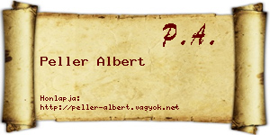 Peller Albert névjegykártya
