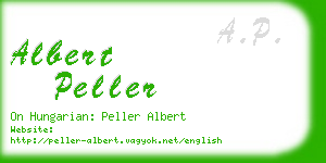 albert peller business card
